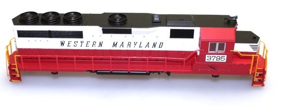 Loco Body Shell - Western Maryland #3795 ( HO GP40 ) - Click Image to Close